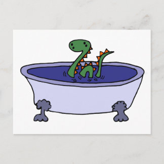 Carte Postale Funny Loch Ness Monster dans la baignoire