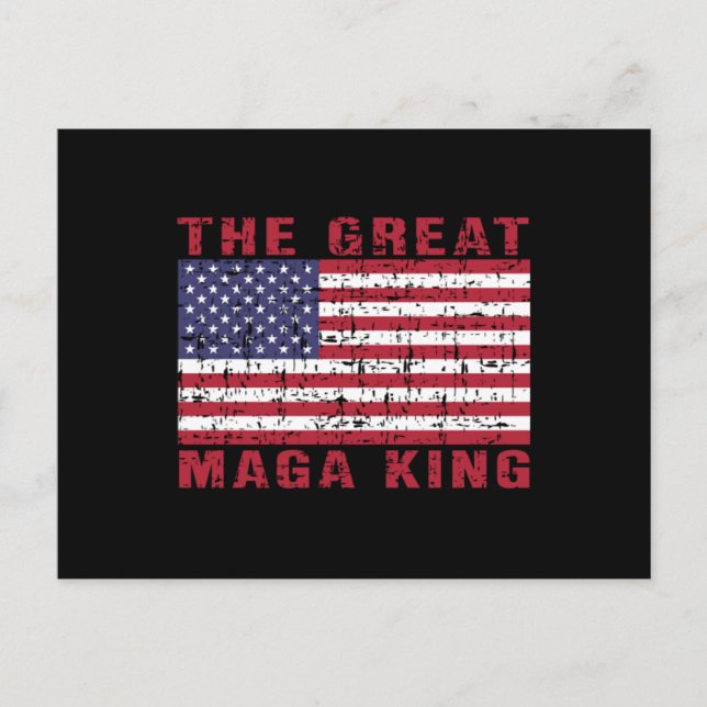 Carte Postale Funny MAGA King Trump Supporter (Devant)