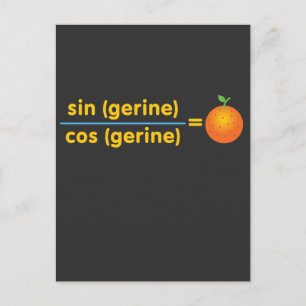 Carte Postale Funny Math Teacher t-shirt Funny Tangerine Math Pu