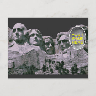 Carte Postale Funny Mt Rushmore avec visage ajouté