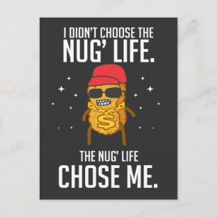 Carte Postale Funny Nug Life Design Poulet Nugget