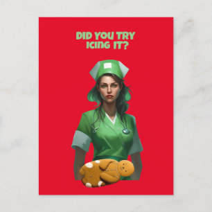 Carte Postale Funny Nurse Icing It Thunder_Cove