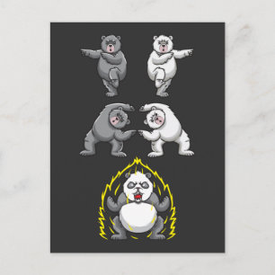 Carte Postale Funny Panda Fusion Polar Bear Transformation