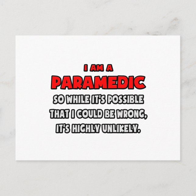 Carte Postale Funny Paramedic .. Très improbable (Devant)