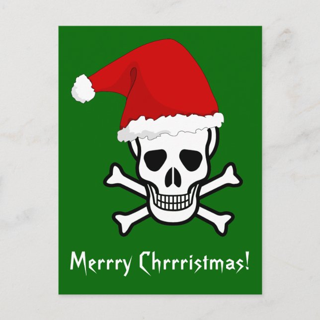 Carte Postale Funny Pirate Joyeux voeux de Noël Arrgh Matey (Devant)