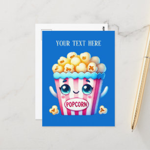 Carte Postale Funny Popcorn Lovers ajouter du texte