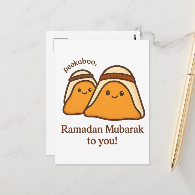 Carte Postale Funny Ramadan Mubarak To You (Devant/Arrière en situation)