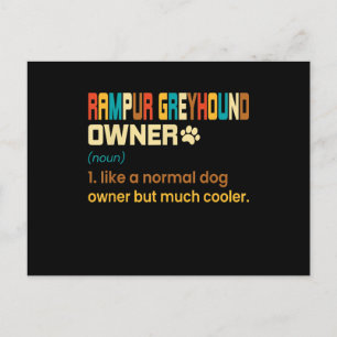 Carte Postale Funny Rampur Greyhound Vintage Retro Dog Maman Pap