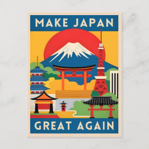 Carte Postale Funny Retro Travel Japon Humour touristique
