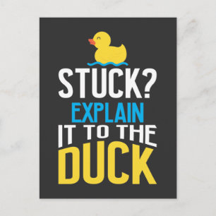 Carte Postale Funny Rubber Duck Programmation Bug Débogage Humou