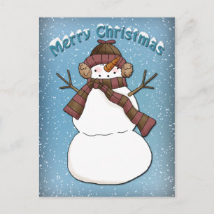 Carte Postale Funny Snowman