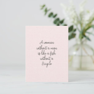 Carte Postale Funny Strong Woman Female Quote Girlpower Card