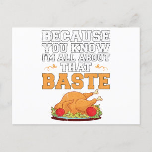 Carte Postale Funny Thanksgiving Quota Turkey Day Pun Kitchen