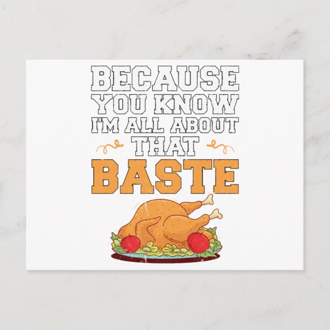 Carte Postale Funny Thanksgiving Quota Turkey Day Pun Kitchen (Devant)