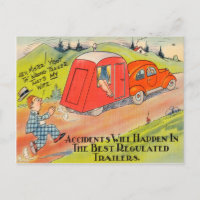 Funny Travel Trailer RV Camping Cartoon du Camping