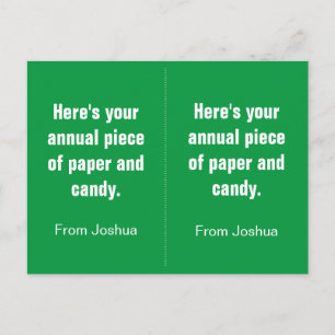 Carte Postale Funny Valentines de classe anti-Valentin pour garç