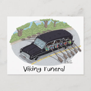 Carte Postale Funny Viking Funeral Post Card