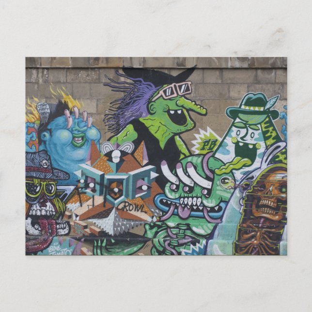 Carte Postale Funny Wicked Green sorcière (Devant)