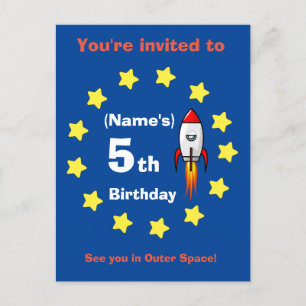 Carte postale - Fusée spatiale Anniversaire person