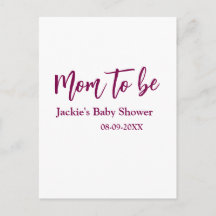 Futur maman baby shower nom date rose simple minim