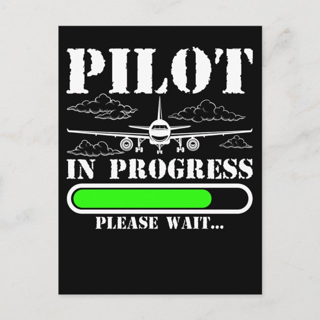 Carte Postale Futur pilote chargeant l'avion Drôle de pilote (Devant)