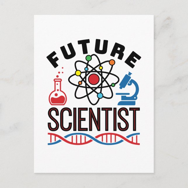 Carte Postale Futur scientifique Amour des sciences STEM (Devant)