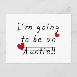 Carte Postale Futurs Tshirts et Cadeaux Tante Enfant à Venir