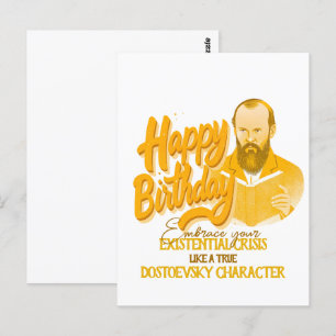 Carte Postale Fyodor Dostoevsky - Style géométrique élégant