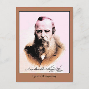 Carte Postale Fyodor Mikhailovich Dostoyevsky