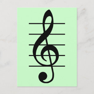 Carte Postale G clef