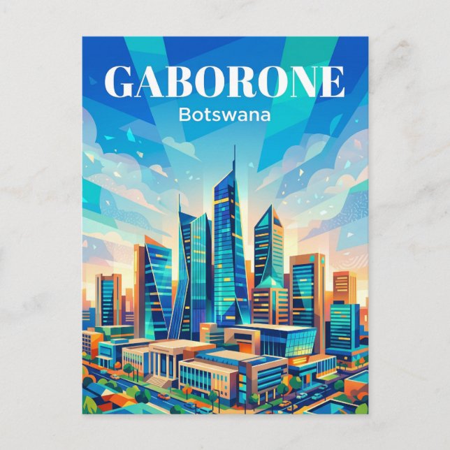 Carte Postale Gaborone CBD Botswana (Devant)