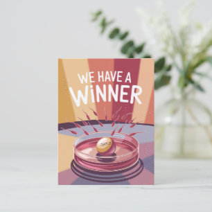 Carte Postale Gagnant de la Faire-part de grossesse drôle