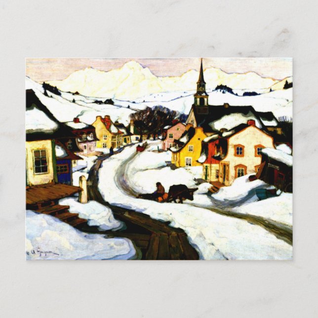 Carte Postale Gagnon - Village dans les Laurentides (Devant)