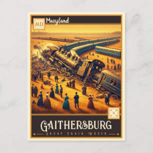 Carte Postale Gaithersburg, Maryland VINTAGE