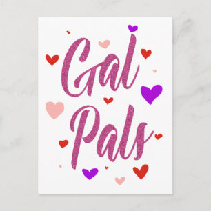 Carte Postale Gal Pals Joyeux Galentines Jour Valentines Amour