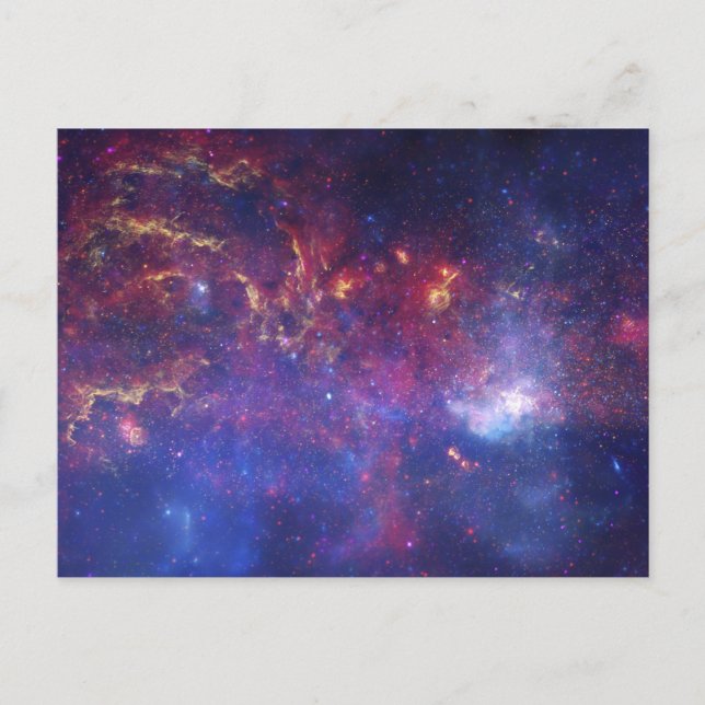 Carte Postale Galaxie brillante dans l'espace (Devant)