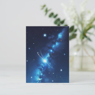 Carte Postale Galaxie céleste bleue des étoiles