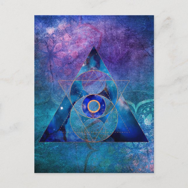 Carte Postale Galaxie Dharma Géométrie Sacrée (Devant)