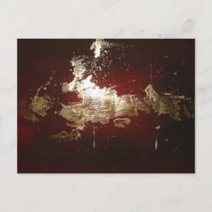 Carte Postale Galaxie - Expressionniste Abstrait Rouge Brown Or