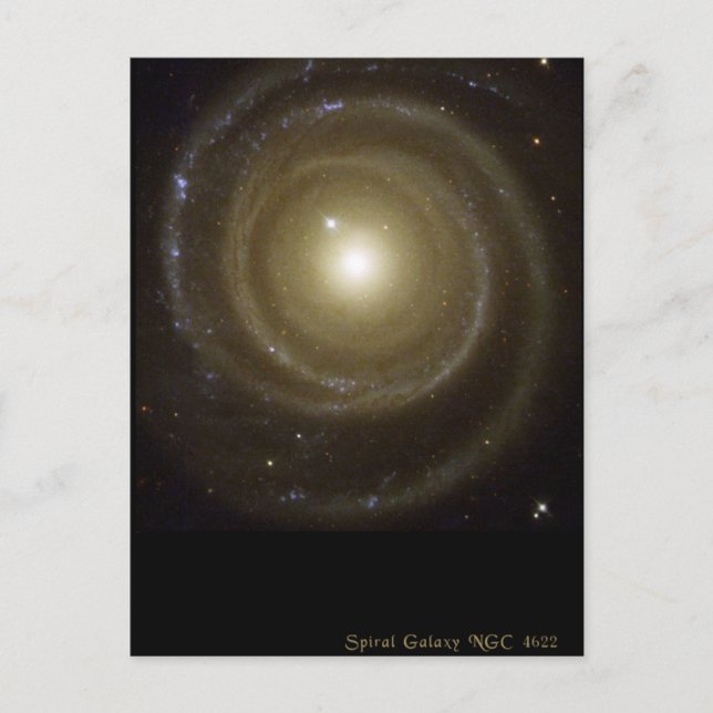 Carte Postale Galaxie spirale NGC 4622 tourne vers l'arrière (Devant)