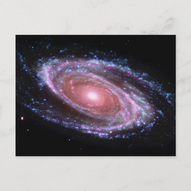 Carte postale Galaxie spirale rose (Devant)
