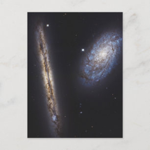 Carte Postale Galaxie vue par la tranche NGC 4302 et galaxie inc