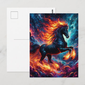 Carte Postale Galaxy Fire Horse Chinese New Year 2026