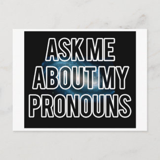 Carte postale Galaxy Pronouns