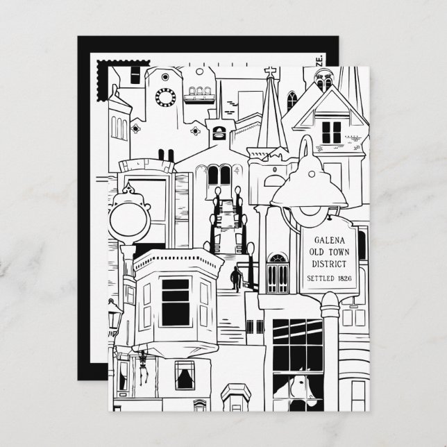Carte Postale galena illinois collage (Devant / Derrière)