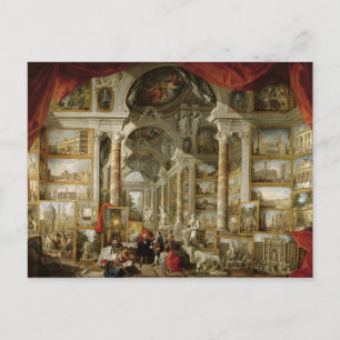 Carte Postale Galerie avec vues sur Rome moderne, 1759
