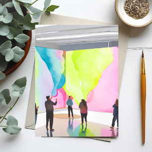 Carte Postale Galerie d'art   Aquarelle contemporaine moderne