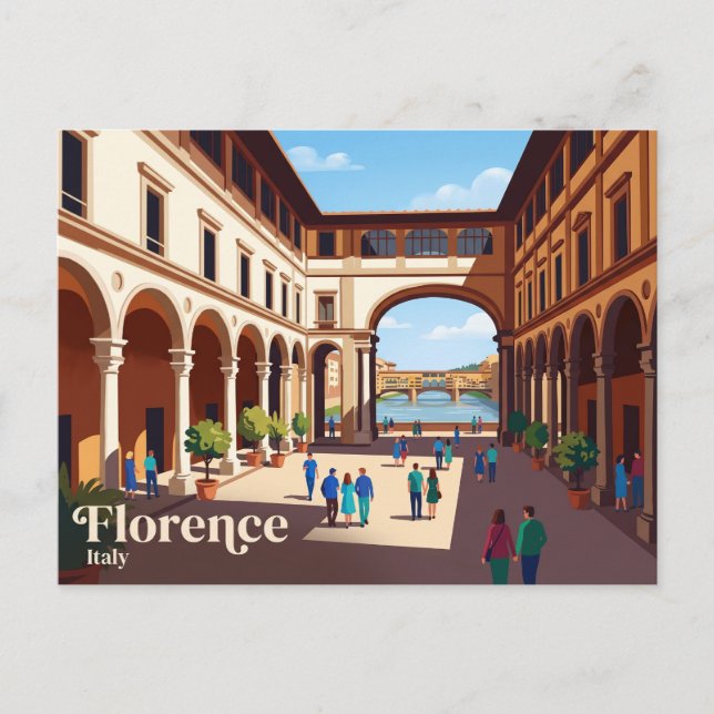 Carte Postale Galerie Uffizi Italie (Devant)