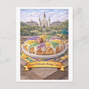 Carte Postale Galette des rois de La Nouvelle-Orléans (Série de 