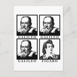 Carte Postale Galileo Figaro BW